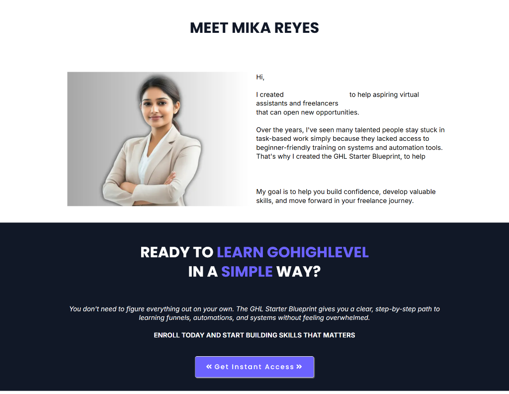 GHL Funnel Thank You Page